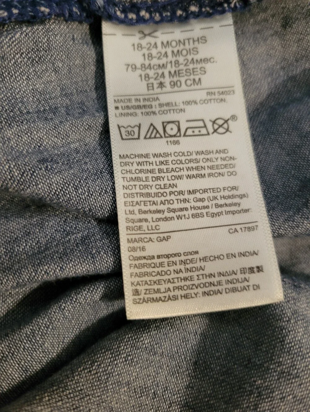 Baby Gap Blue Chambray Dress